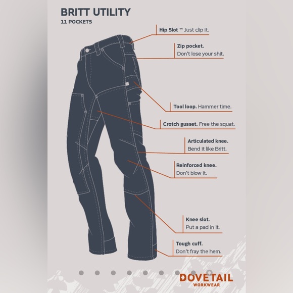 Dovetail Workwear Fleece Lined Pants - Picture 6 of 6